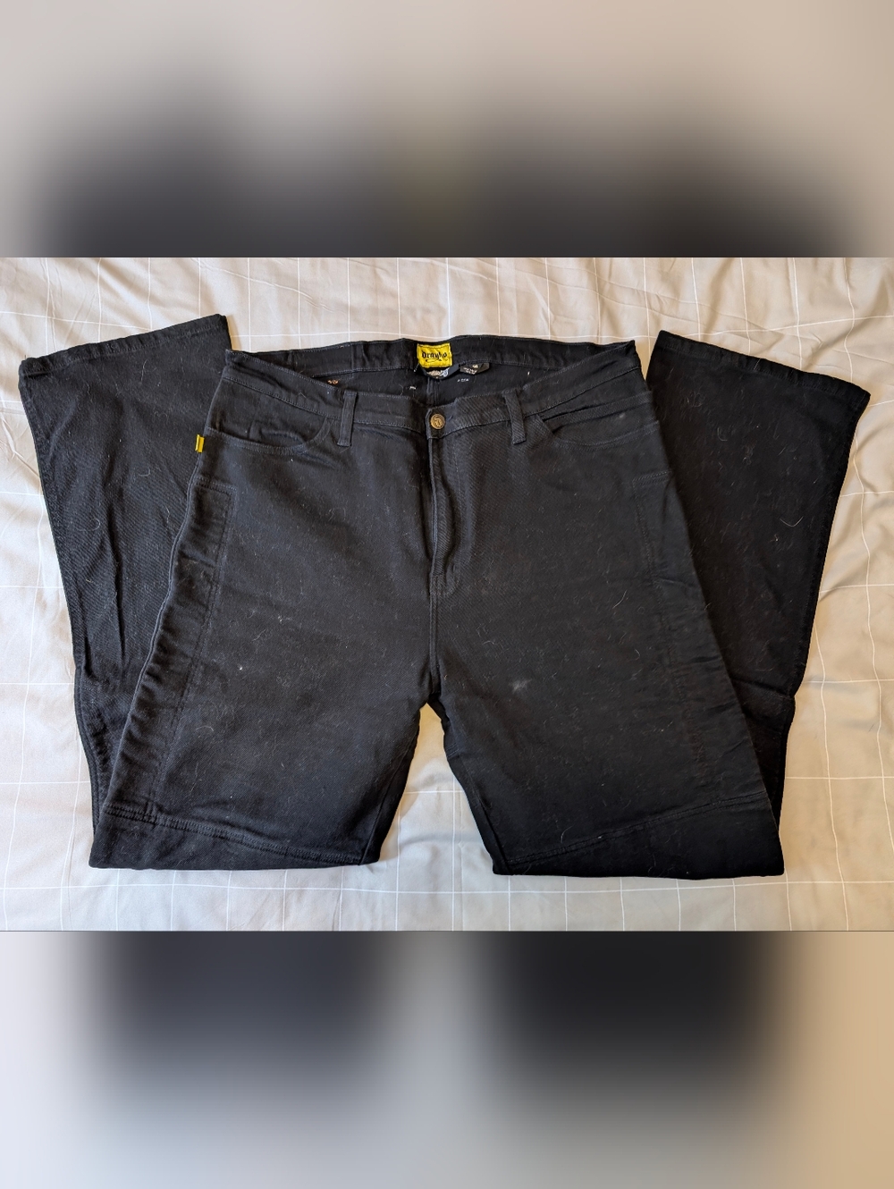 Drayko Black Stretch Denim Protective Lined Motorcycle Riding Jeans 38x34